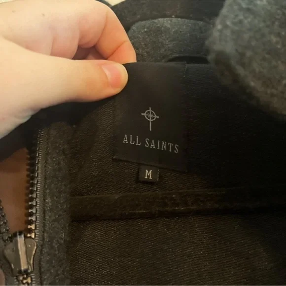 All Saints Heavy Winter Field Jacket with Zip In Liner Men's Size Medium - Picture 15 of 15